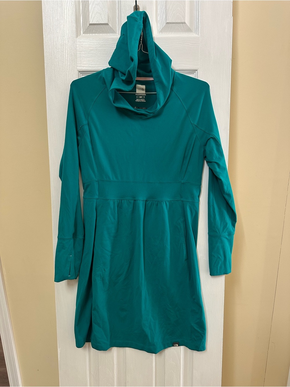 The North Face Teal Long-Sleeve Hooded Dress